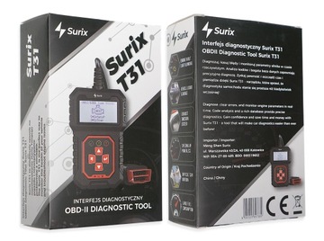 ДИАГНОСТИЧЕСКИЙ ИНТЕРФЕЙС OBD2 ТЕСТЕР ПОЛЬСКИЙ СКАНЕР SURIX T31