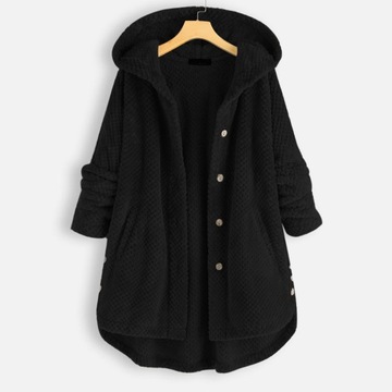 Women Long Fleece Hoodie Coats Autumn Winter Long