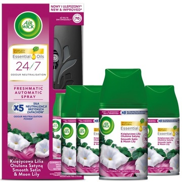 Air Wick Freshmatic komplet Księżycowa Lilia + 4 wkłady 250 ml