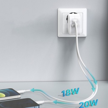 Зарядное устройство FAST USB type-C type C 38 Вт PD QC 3.0 для iPhone Power Delivery