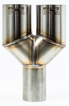 WLMcustoms Y-PIPE двойной выхлопной патрубок 2x70 мм