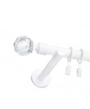 KARNISZ NOWOCZESNY BIAŁY POJEDYNCZY FI 19mm 100cm