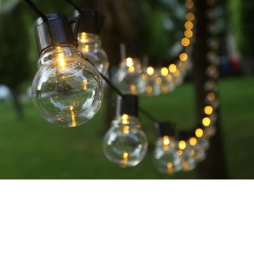 СОЛНЕЧНАЯ САДОВАЯ ГИРЛЯНДИЯ, 20 СВЕТОДИОДНЫХ ШАРИКОВ, САДОВАЯ ЛАМПА