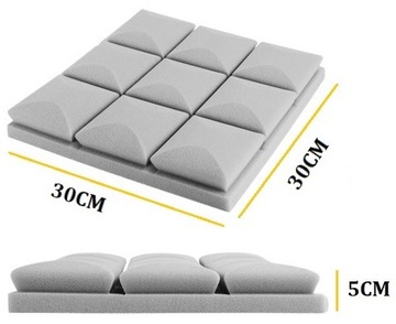 12x САМОКЛЕЯЩИЕСЯ КОВРИКИ ИЗ ПЕНЫ ДЛЯ ЗВУКА 1м2