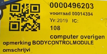 MODUL ŘÍZENÍ BCM PEUGEOT 108 89221-0H030