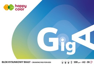 Blok rysunkowy GigA biały, A2, 30 ark, 100 g/m2