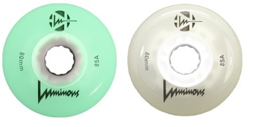 KOŁA ŚWIECĄCE DO ROLEK LUMINOUS WHITE GLOW 76MM FLUORESCENCYJNE