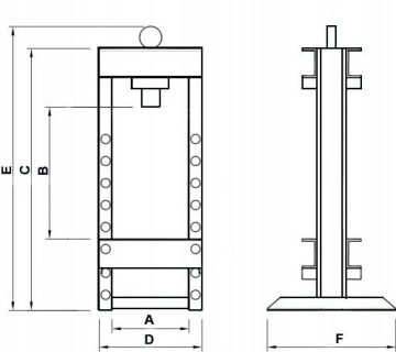 ГИДРАВЛИЧЕСКИЙ ПРЕСС 10 ТОНН ДЛЯ РУЧНОЙ МАСТЕРСКОЙ С ЦИЛИНДРОМ 2 ПРОЧНЫЕ ПЛАСТИНЫ