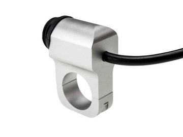 Włącznik, przełącznik podśw. LED CNC 22 mm srebrny