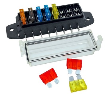 РОЗЕТКА КОРОБКА ПРЕДОХРАНИТЕЛЕЙ UNI 8 ПОЛЮСОВ