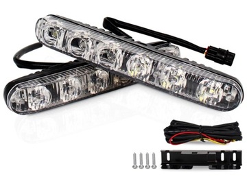 SWIATŁA DO JAZDY DZIENNEJ DRL 6 LED DROGOWE 12V