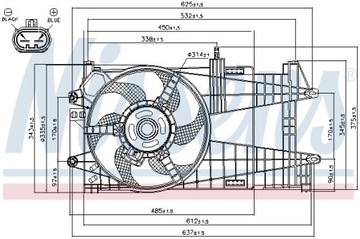 NISSENS 85163 VENTILÁTOR CHLAZENÍ MOTORU