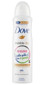 Dove Invisible Dry Antyperspirant Spray 150ml Biała Frezja Fiołek