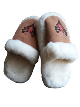 BAMBOSZE CIEPŁE WEŁNA RUNO SKÓRA GÓRALSKIE*37*PL