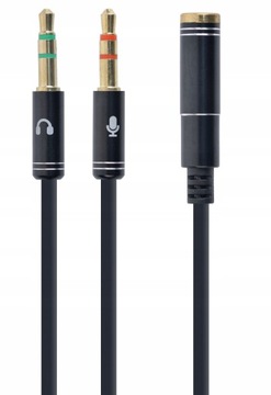 Kabel Adapter 2 x Mini Jack 3,5 mm Audio 4 PIN