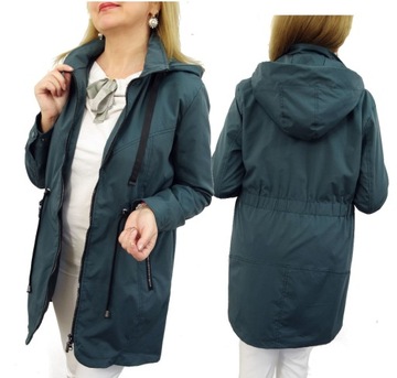 Kurtka Damska Parka Wiatrówka z Odpinanym Kapturem WIWIAN 44 2XL