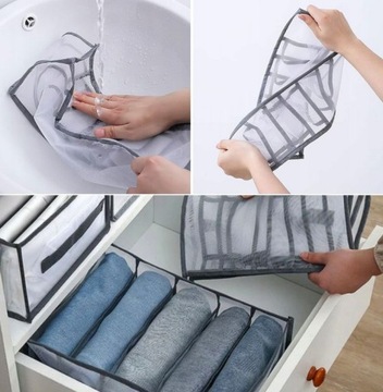 Набор из 3х Органайзеров для одежды и нижнего белья в ящик гардероба 36х25 см 3 шт.