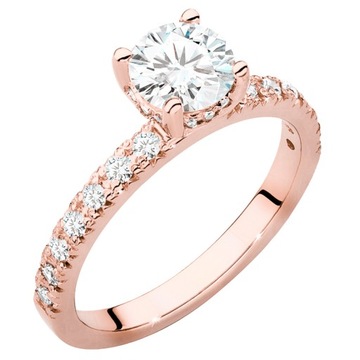 ZŁOTY PIERŚCIONEK pr. 585 z BRYLANTAMI 0,96ct 14k