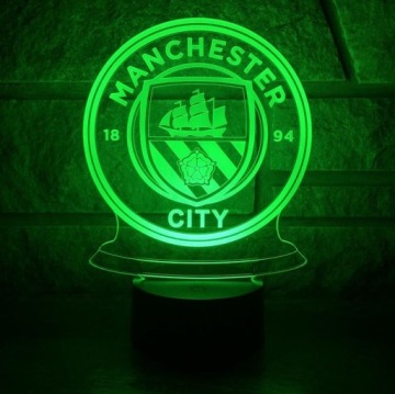 3D LED ночник MANCHESTER CITY FC + Пульт Дистанционного Управления