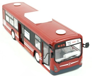 AUTOBUS ZDALNIE STEROWANY RC Z DRZWIAMI CZERWONY