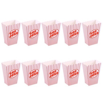 10 szt. Pudełko do pakowania przekąsek Party pojemniki na popcorn