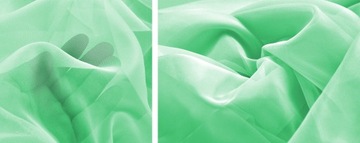 Вуаль гладкая, высота метра, 300 см, мятная, с грузом, свинец