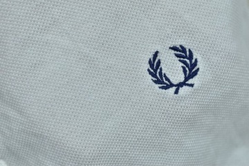 FRED PERRY Biała Koszulka Polo Slim Fit Męska / M