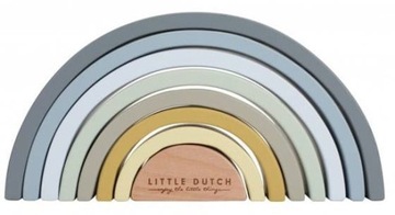 LITTLE DUTCH Drewniana TĘCZA Błękit 12m+