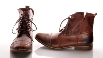 3/4Buty Bullet BRĄZ PODNISZCZONE TRZEWIKI SKÓRA DRESS BOOT Casual VINTAGE42