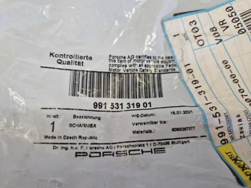 PORSCHE CARRERA 911 991 99153131901 PANT DVEŘE LEVÝ PŘEDNÍ NOVÝ OE