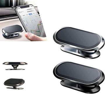 2x UCHWYT NA TELEFON MAGNETYCZNY OBROTOWY UNIWERSALN 360° Z BLASZKAMI