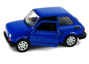 FIAT 126p MODEL METAL WELLY 1:34 MALUCH NIEBIESKI