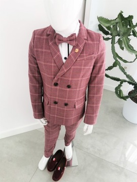 КОМПЛЕКТ ДЛЯ МАЛЬЧИКА, ЭЛЕГАНТНЫЙ торжественный комплект с клетчатым галстуком-бабочкой 140