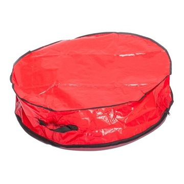 Сумка для хранения рождественского венка Водонепроницаемая рождественская сумка с ручками Двойная красная