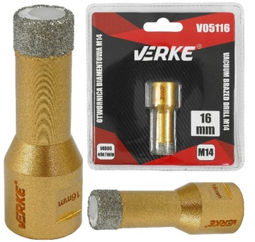 WIERTŁO DIAMENTOWE 16 mm KORONKA OTWORNICA M14 GRE