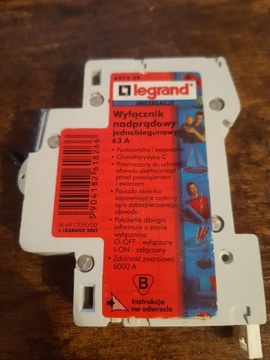Автоматический выключатель S301 C63 63A LEGRAND 605616