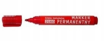 MARKER PERMANENTNY OKRĄGŁY WODOODPORNY CZERWONY