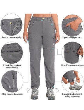 БРЮКИ ЖЕНСКИЕ ТРЕККИНГОВЫЕ, СЕРЫЕ S, для улицы