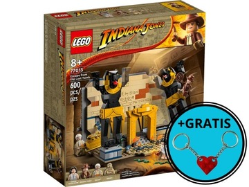LEGO 77013 Indiana Jones Ucieczka z Zaginionego Grobow 2xbrelok LEGO-GRATIS
