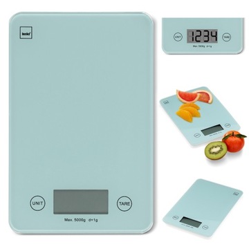 Waga kuchenna szklana z LCD 5kg/1g TARA MINT KELA