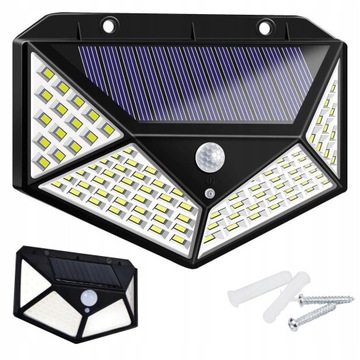 LAMPA SOLARNA Z CZUJNIKIEM RUCHU ZMIERZCHU 100 LED