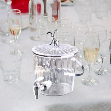 Диспенсер для напитков 2,2 л, большой, прозрачный кран с крышками