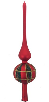 BOMBKI CHOINKOWE SZKLANE SZPIC CZUB CHOINKOWY 25 cm PRODUKT POLSKI