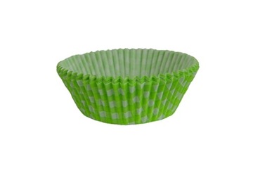 PAPILOTKI jasnozielone 50mm x 25mm MUFFINKI 60 szt