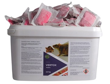 VERTOX 2,5kg TRUTKA NA SZCZURY I MYSZY W POSTACI PASTY BRODIFAKUM