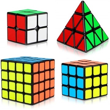 ZESTAW KOSTKA 2x2 3x3 4x4 5x5 Pyraminx Megaminx