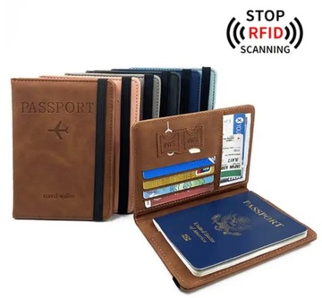 ЧЕХОЛ ДЛЯ ДОКУМЕНТОВ ЗАЩИТА RFID-КАРТ ОБЛОЖКА ДЛЯ ПАСПОРА ДОРОЖНЫЙ БУМАЖНИК