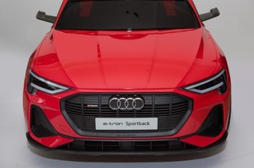 AUDI E-TRON NA AKUMULATOR SKÓRA PILOT S-LINE AUTO 4X4 MIĘKKIE KOŁA EVA