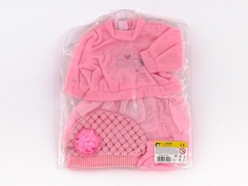 Ubranko dla lalki dziewczynki 45cm, torba PVCB