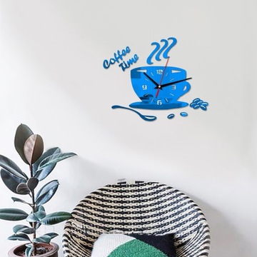 3D зеркальные настенные часы в форме кофейной чашки Moder